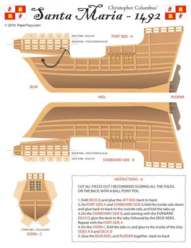 Famous Ships And How To Build Them - Cut Out Card