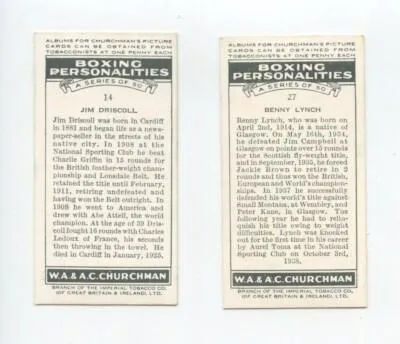Churchman's Cigarettes 'Boxing' Series