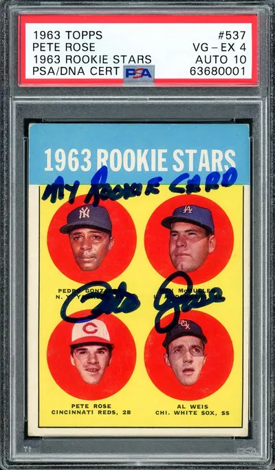 1963 Topps Pete Rose Rookie Card #537