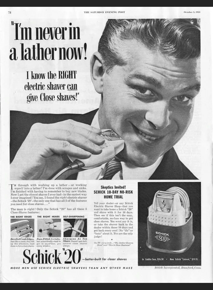 Schick Electric Shaver Patent